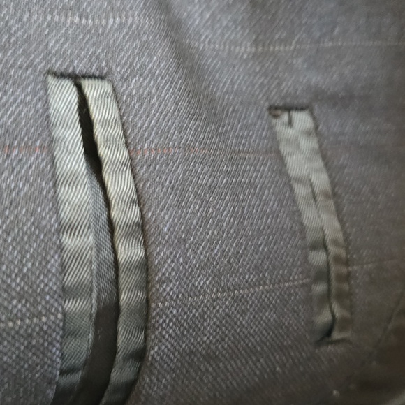 Hart Schaffner Marx 100% Pure Worsted Wool Dark Grey Suit Jacket/Pants - Picture 5 of 11